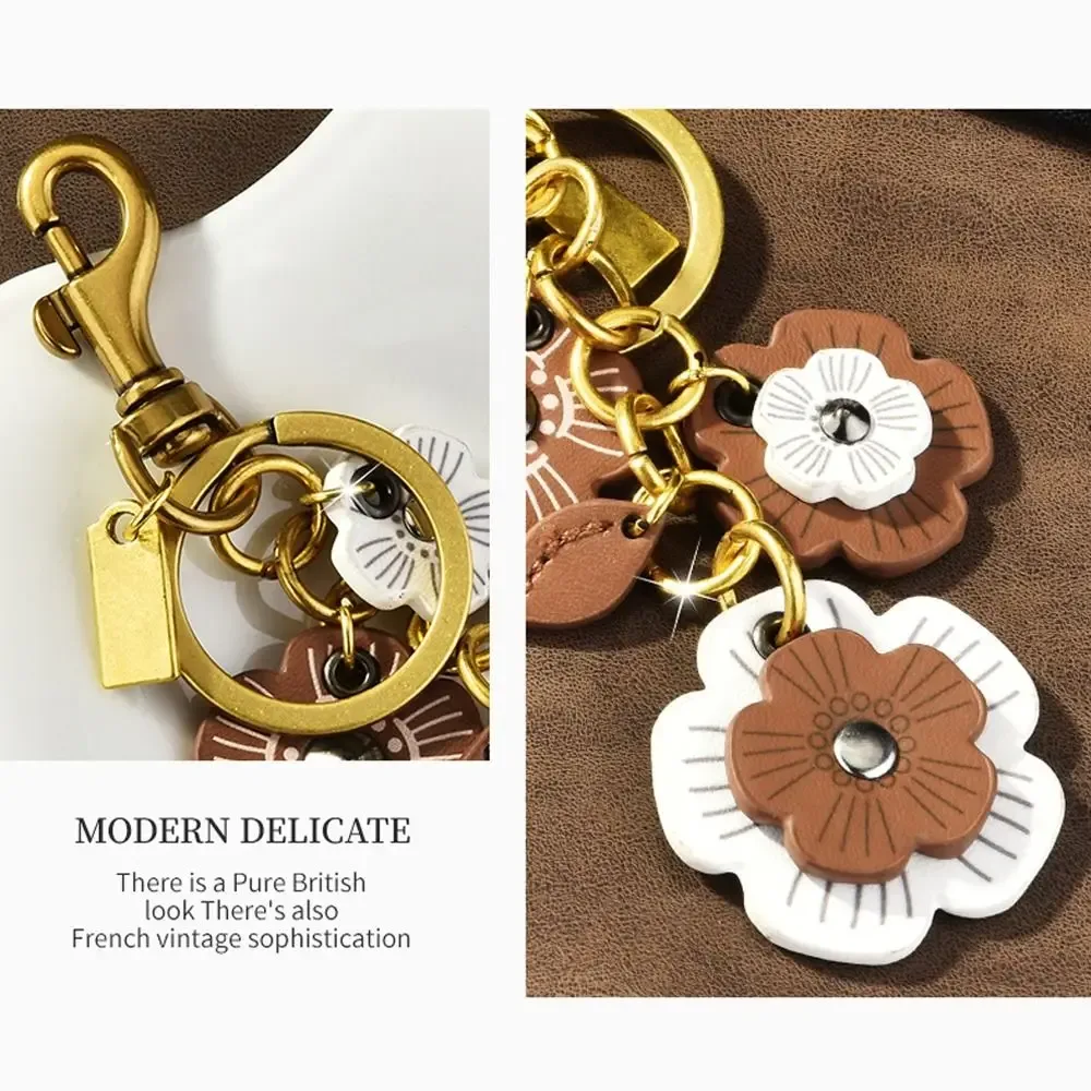 ornements suspendus de sac rétro créatifs, porte-clés à fleurs polyvalent élégant, pendentif de sac à dos léger, pendentif de décoration
