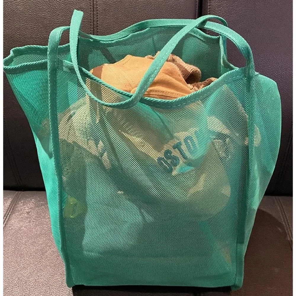 nouveau sac à bandoulière en maille polyvalent style ins, sac à main transparent grande capacité, sac de shopping léger grande capacité