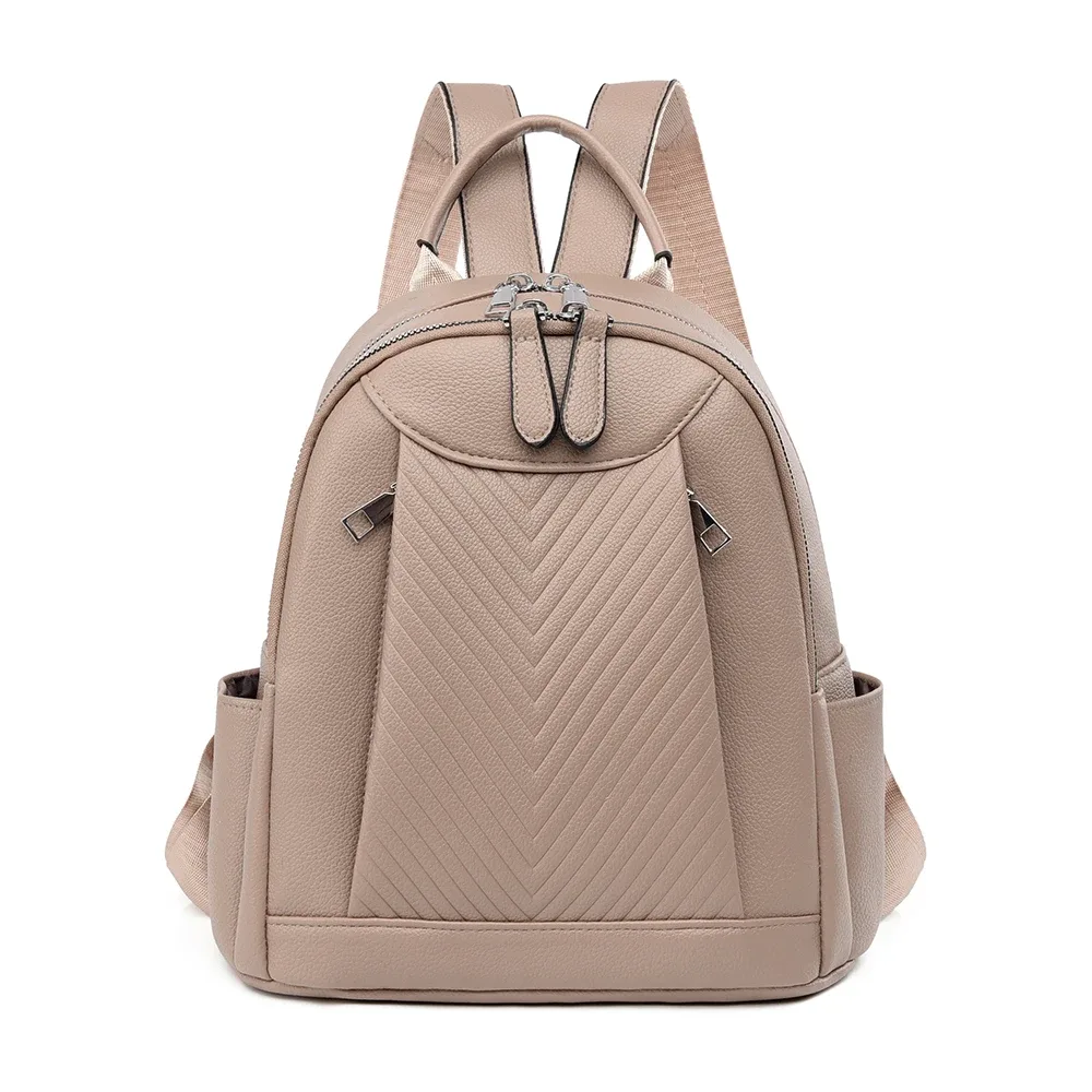 sac à dos à trois voies en pu pour femmes, sac à dos de voyage de banlieue multifonctionnel, polyvalent pour toutes les saisons, disponible en plusieurs couleurs