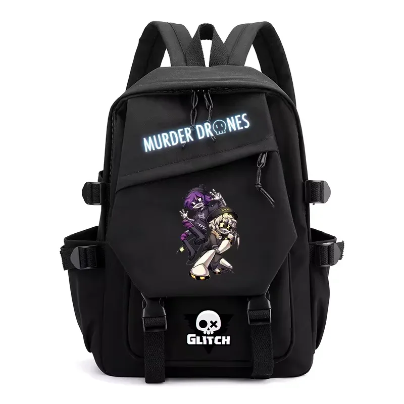 sacs à dos fashion murder drones pour étudiants, sac à dos à double bandoulière imprimé dessin animé, sac à dos pour ordinateur portable pour femmes et hommes, sac d'école tendance urbaine