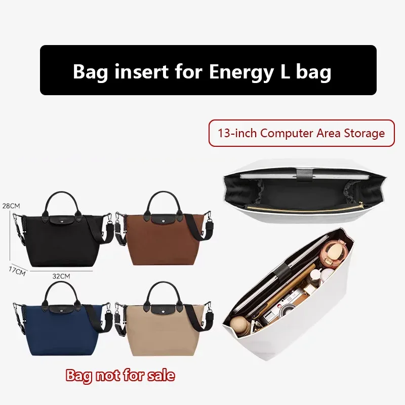 insert de sac pour ordinateur portable longchamp, organisateur de sac, support de sac léger, accessoires de sac en papier dupont