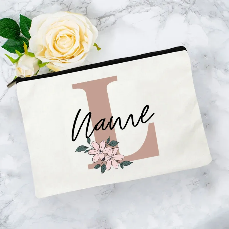 trousse de toilette personnalisée avec nom, impression de lettres, essentiels de voyage pour enfants, trousse à crayons pour l'école et le bureau, cadeau pour enseignant