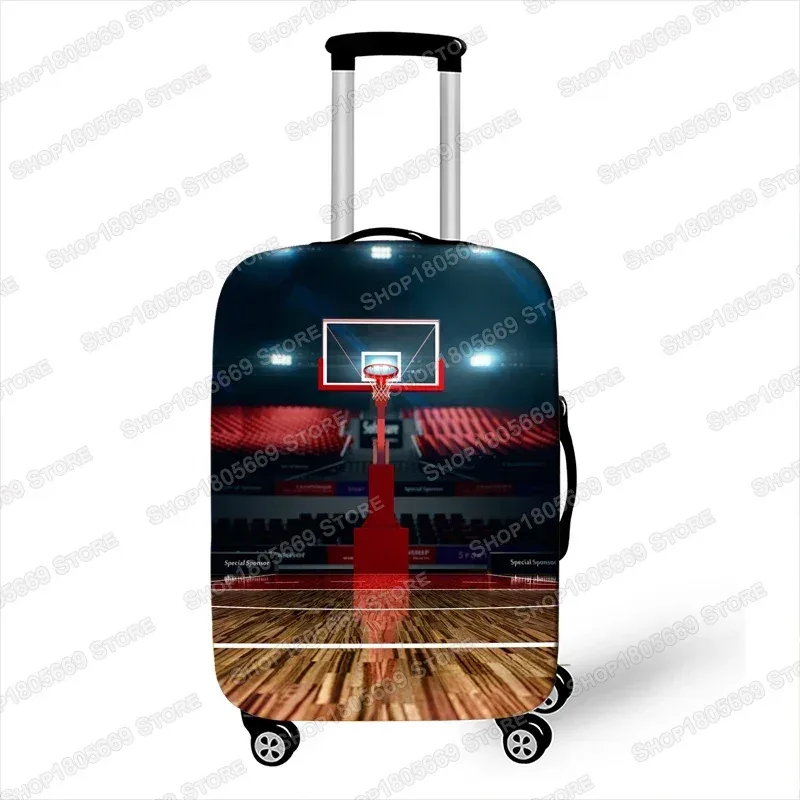 housses de valise de basket-ball imprimées en 3d, accessoires de voyage, boîtier de chariot, housse anti-poussière élastique, fournitures de bagages de 18 à 32 pouces
