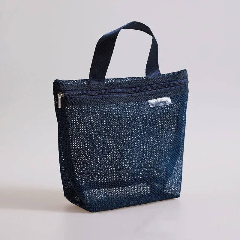 sac de voyage portable en maille transparente, sac de rangement de grande capacité, trousse de toilette, pochette organisatrice de sous-vêtements