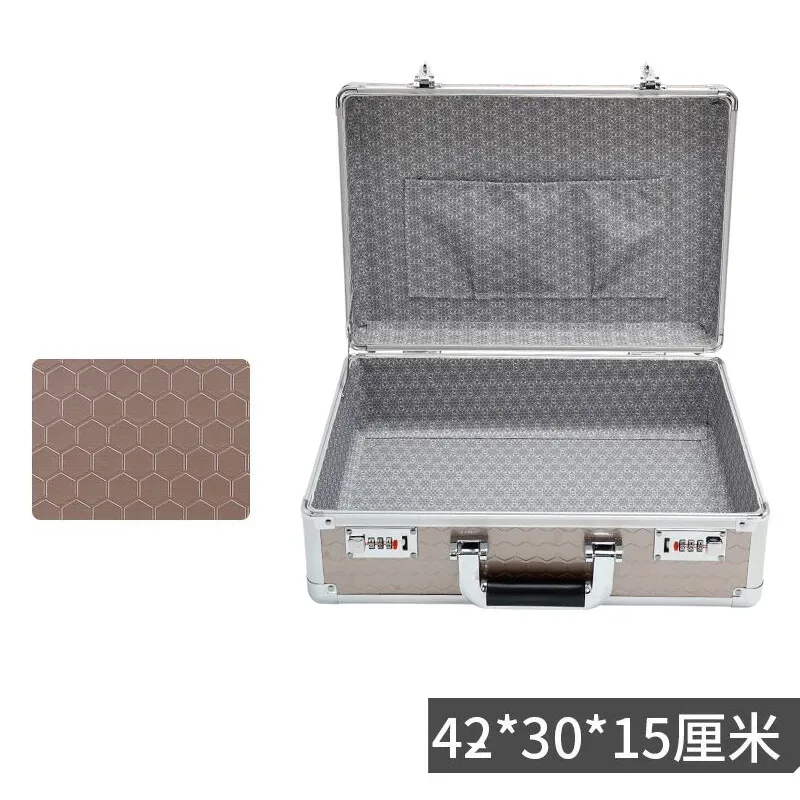 mallette rigide d'affaires avec serrure-boîte de sécurité de bureau coffre-fort pour documents pour fichiers, certificats, espèces, valise portable