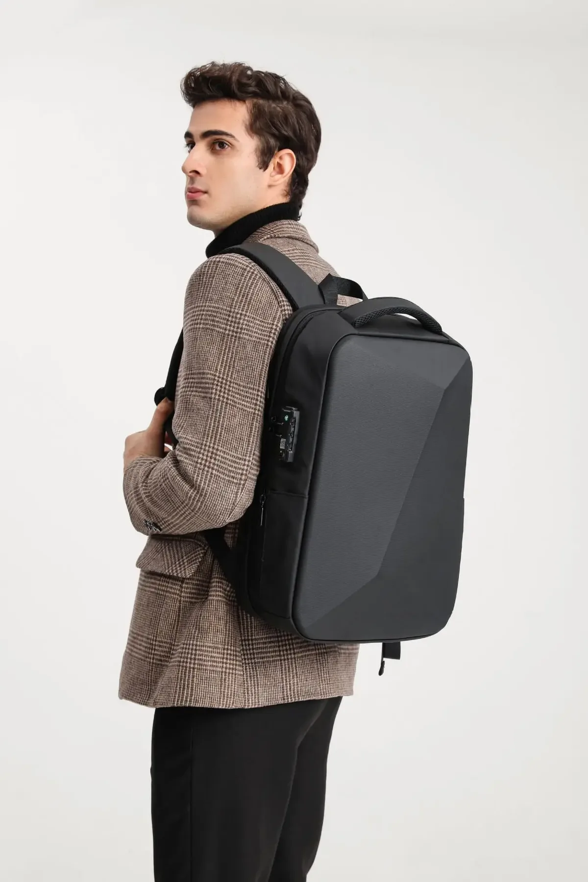 abs olighard shell-sac à dos série multifonction pour homme, antivol, étanche, sac à dos pour ordinateur portable, sac à dos de voyage d'affaires, tendance