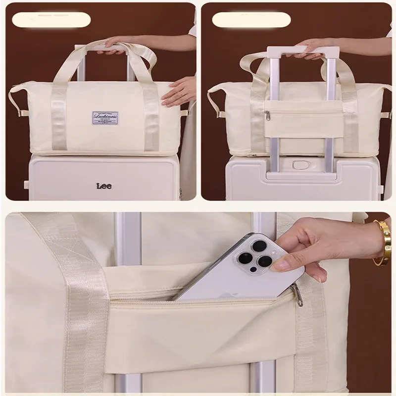 nouvelles sacoches de voyage extensibles grande capacité, organisateur de bagages, sac à main, sac de rangement de vêtements de voyage portable et pliable, imperméable
