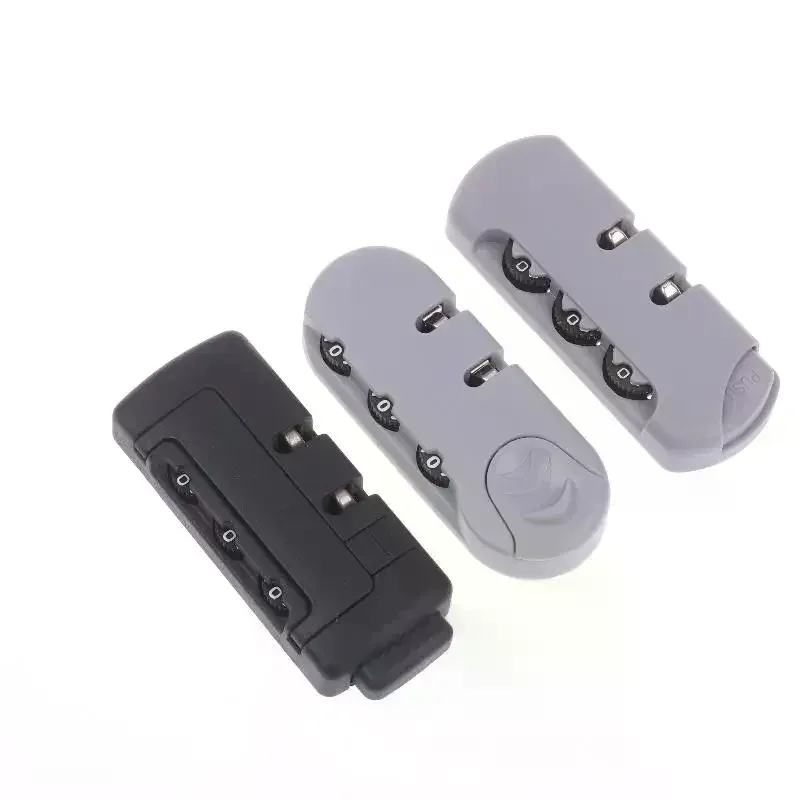 2 ensembles de serrures à 3 chiffres pour bagages, en alliage de zinc, avec apparence givrée en plastique, serrure de sécurité à code pour valise avec vis