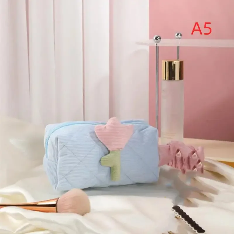 sac de rangement pour cosmétiques, 1 pièce, sac de voyage d'affaires, sac de toilette portable en velours côtelé de grande capacité, sac pour femmes 【smq】