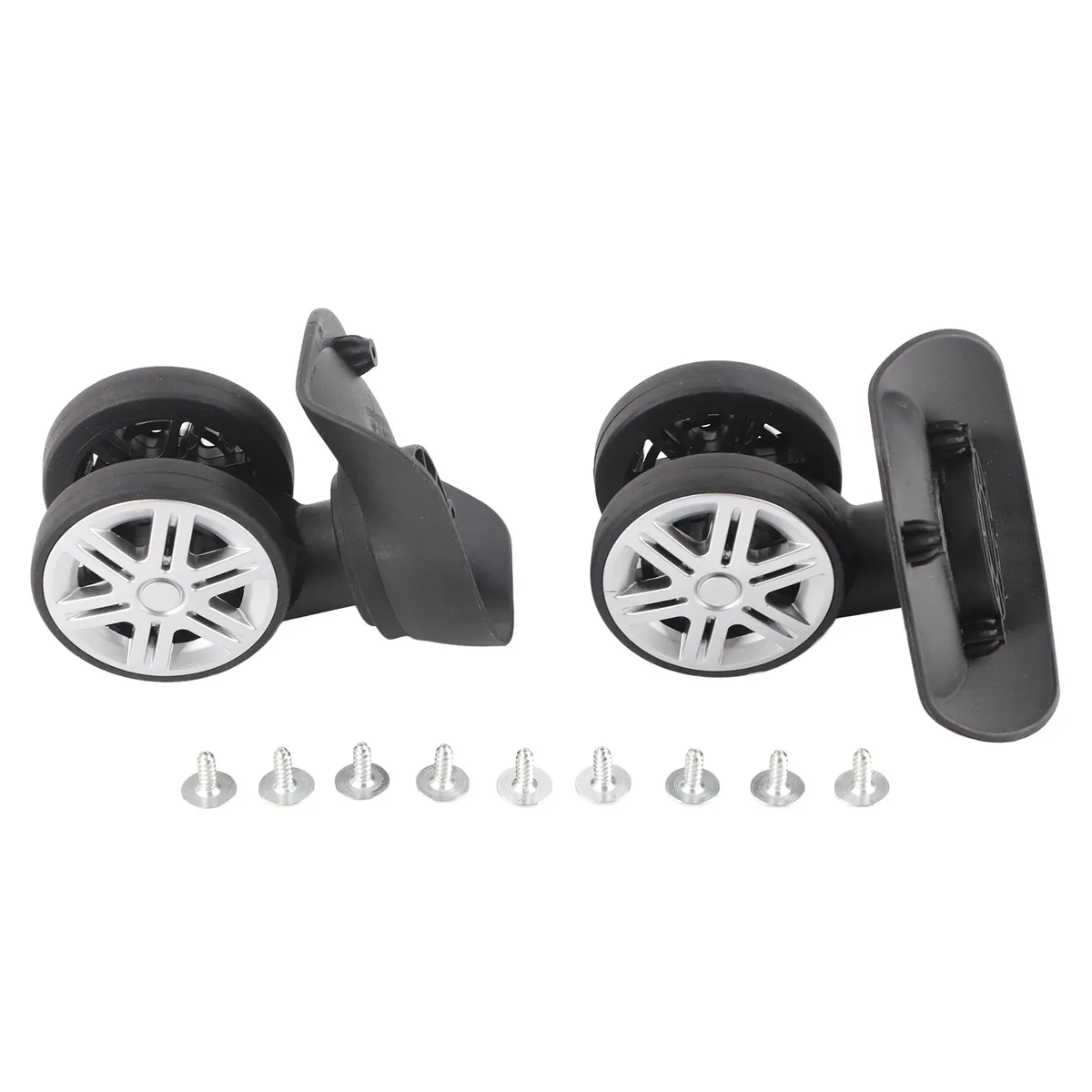boîtier roue 1 paire extérieur muet double rangée grande roue barre de traction boîte valise accessoire valise roue muette roue