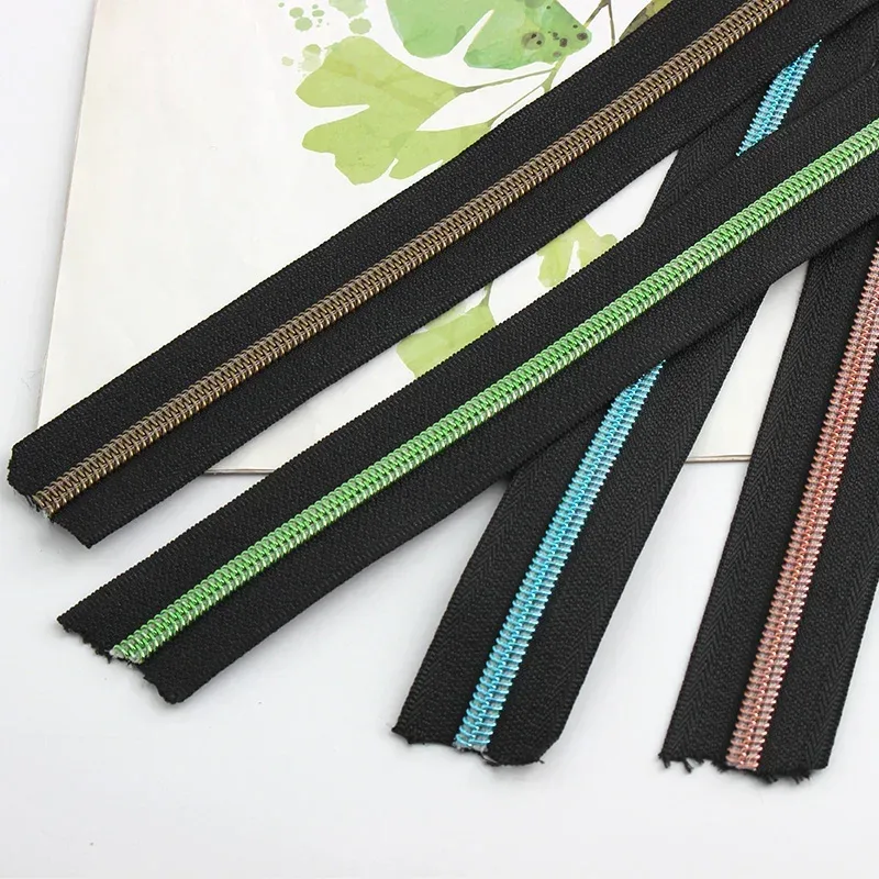 2 yards/5 yards 5 # fermeture éclair en nylon avec fermeture à glissière, sac à vêtements, bobine, sac à bagages, kit de réparation de fermeture éclair, fabrication de portefeuilles à faire soi-même