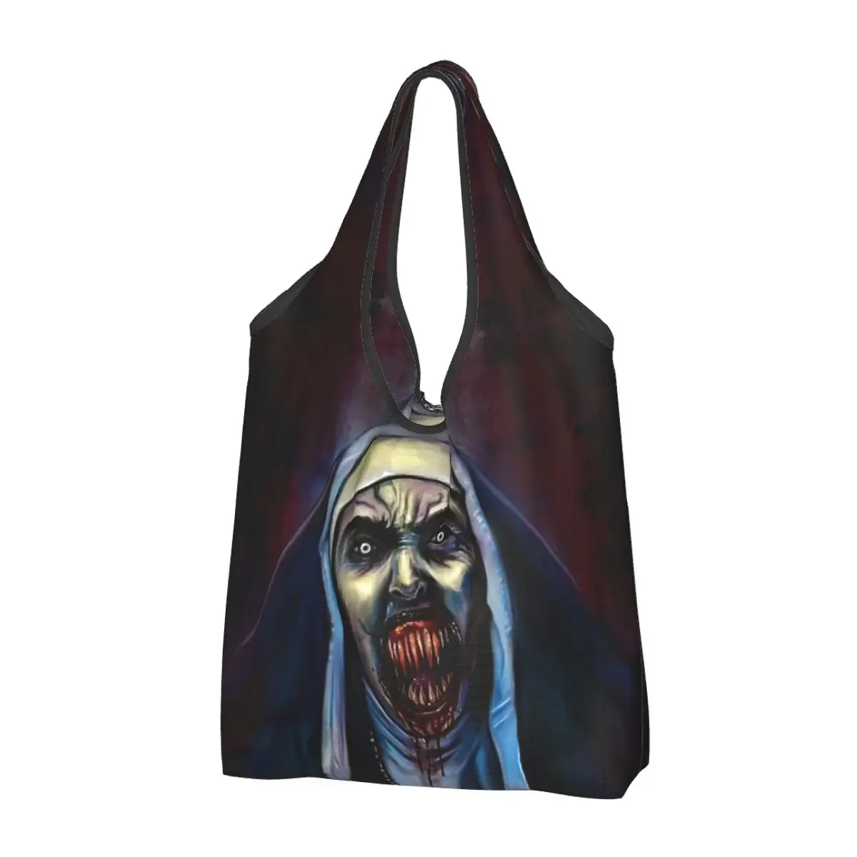 sac à provisions réutilisable personnalisé pour femme, sac fourre-tout portable, sacs d'épicerie, halloween, film d'horreur, rick