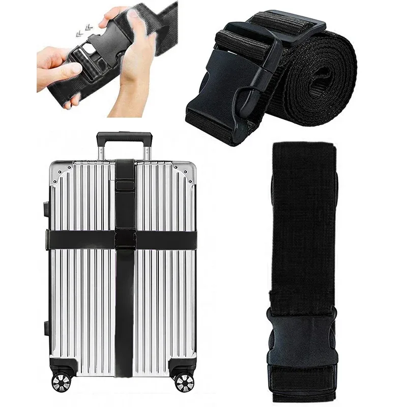 nouvelle sangle de bagage réglable, accessoire de voyage, sangle à boucle unique pour valise, ceinture d'emballage de bagages, accessoires de valise de voyage