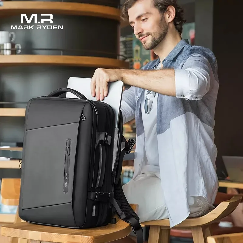 mark ryden 17 pouces sac à dos pour ordinateur portable imperméable homme sac usb recharge multicouche espace voyage homme sac anti-vol mochila