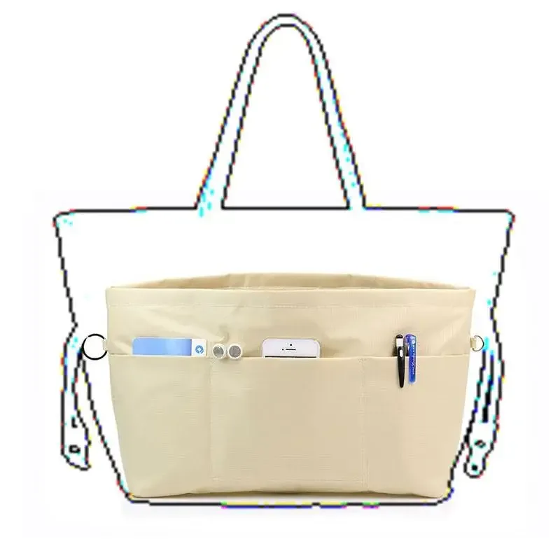 sac de rangement cosmétique vintage avec fermeture éclair, multi-poches, couleur unie, multifonctionnel pour femmes