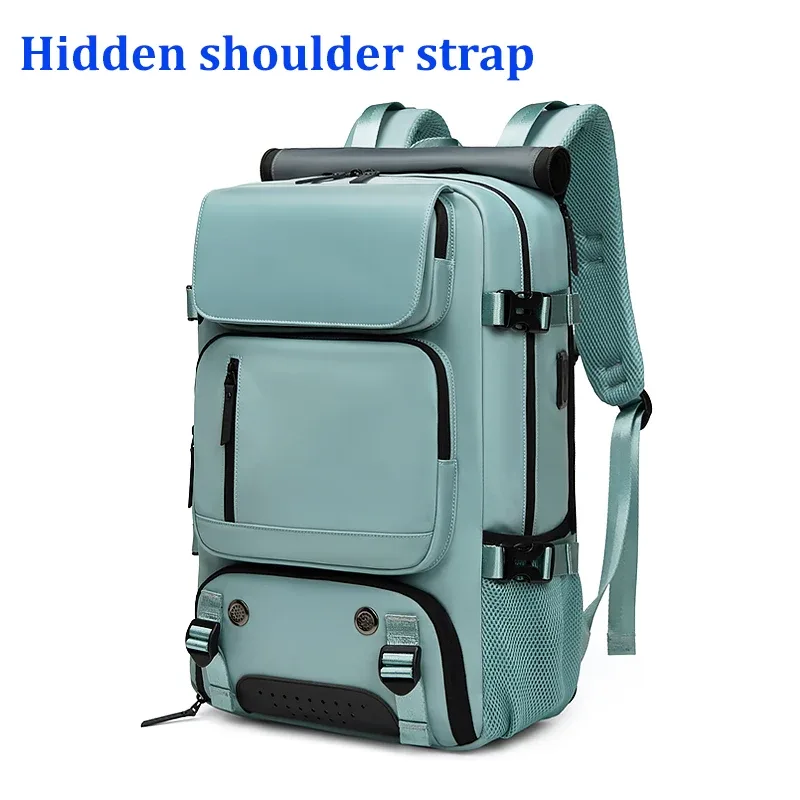 sac à dos de voyage pour femme, sac à dos imperméable pour ordinateur portable de 16 pouces avec sac à chaussures, port de chargement usb caché, sac à dos de randonnée et de camping