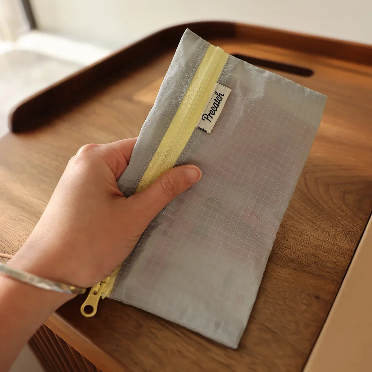 crayon/stylo mince multifonctionnel, papeterie, carte de bijoux, sac de rangement de pièces de monnaie pour femmes, schéma de couleurs macaron, petite taille portable