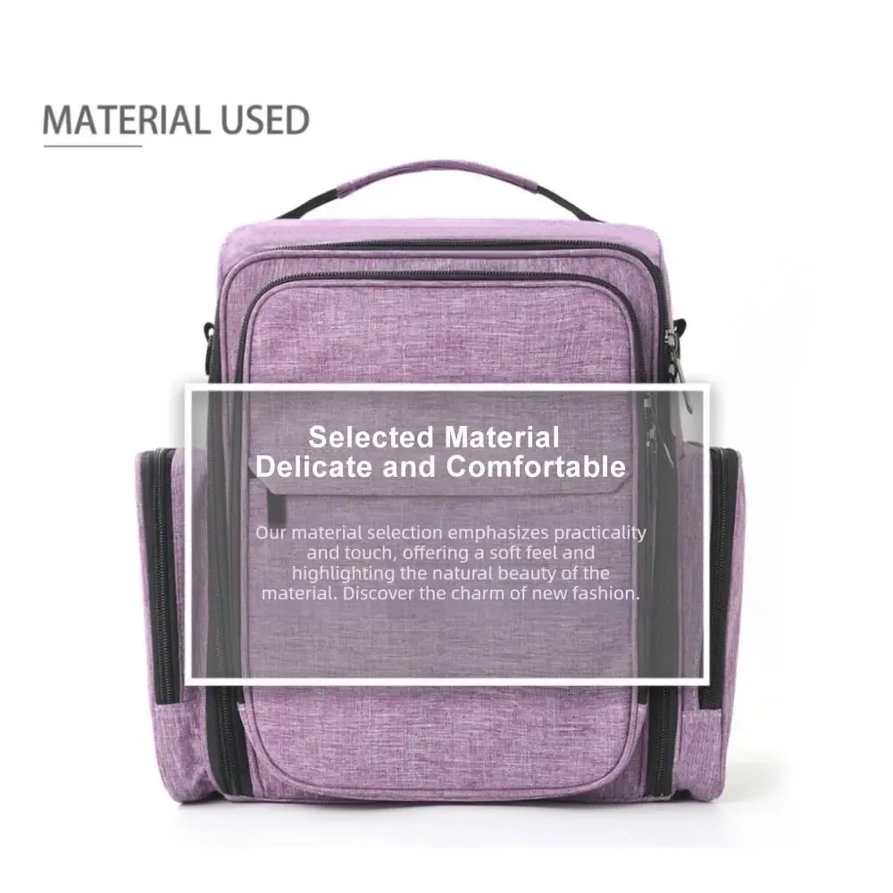 3 boîtes amovibles pour maquillage, grande capacité, pochette de rangement pour bijoux antichoc, rose avec poche en filet, porte-pinceaux, cadeau pour femmes