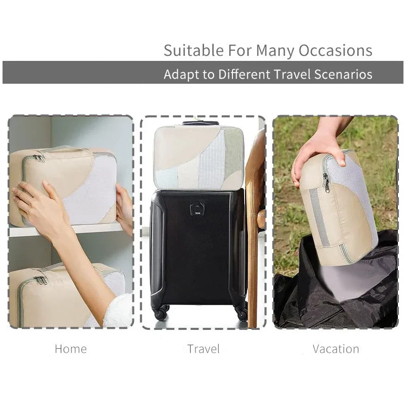 ensemble de 6 cubes de rangement pour vêtements et chaussures, sacs de voyage légers, accessoires de voyage pour valises et bagages