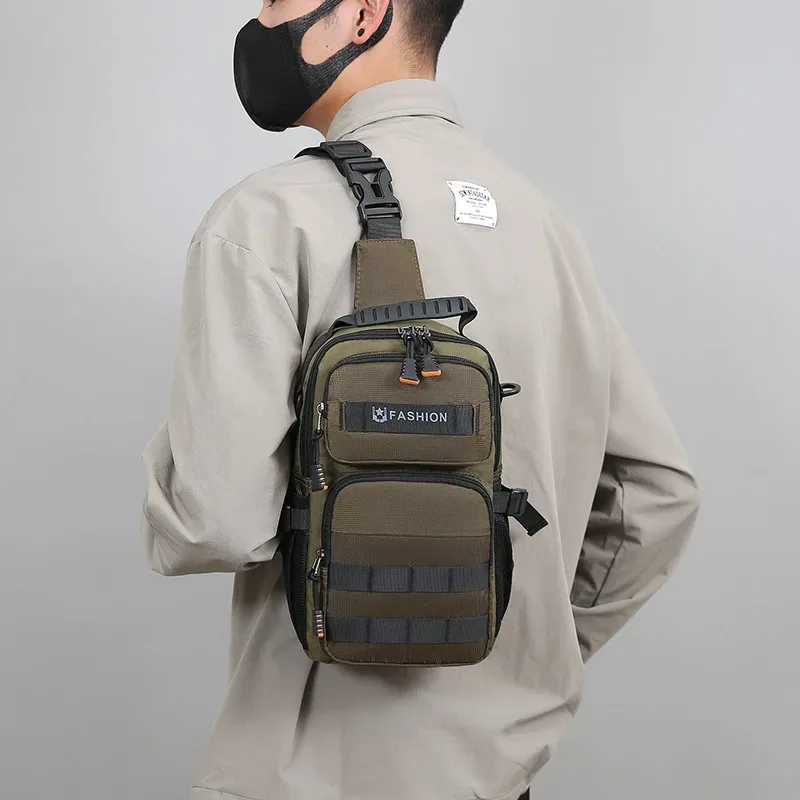 DulTechwear-Petit sac à dos étanche pour homme et femme, sac de poitrine multifonction, sac à bandoulière unique, sac à bandoulière Hip Hop, extérieur