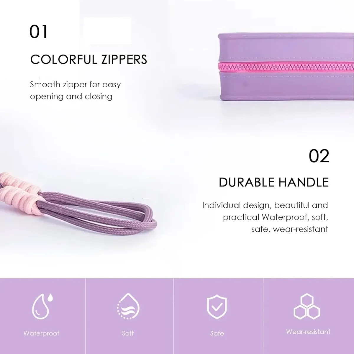 trousse de maquillage de voyage en silicone, pochette de maquillage de grande capacité, sac de rangement de maquillage de voyage, trousse de toilette étanche, cosmétique portable