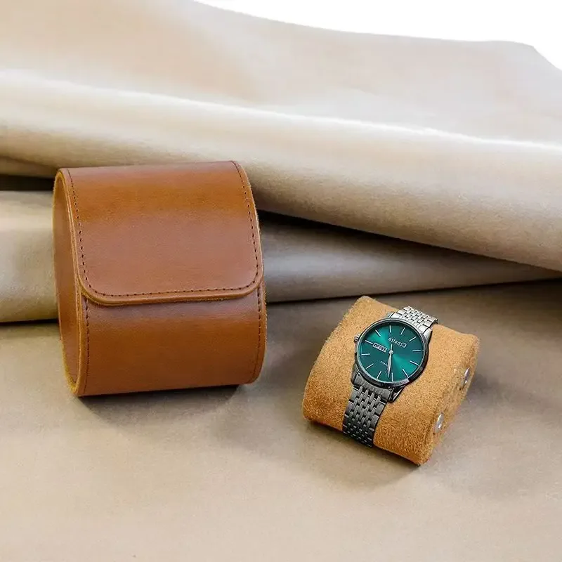 boîte de montre portable de voyage avec nom personnalisé, sac de rangement de montre vintage de luxe en cuir pu, emballage de montre gravé, boîte de rangement cadeau