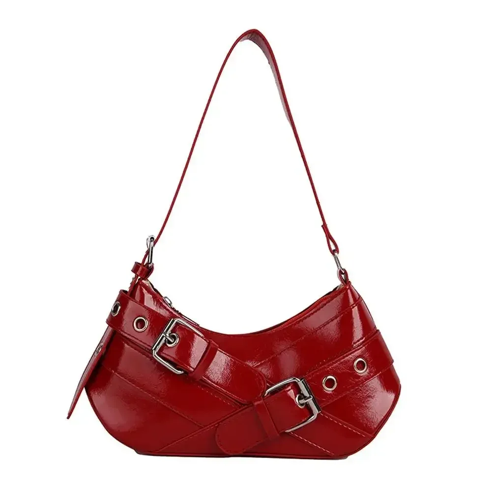 sac à main vintage sous les bras, sac à bandoulière de moto à la mode, style punk décontracté pour fille chaude, soirée quotidienne versa m1q5