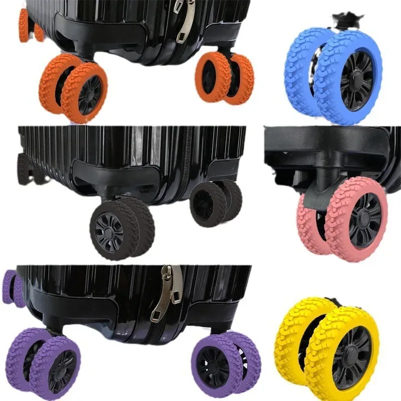 convient pour les protections de roues de bagages de 5 à 7 cm, housse de roue en silicone silencieuse pour valise, ensembles de 4 et de 8 pièces