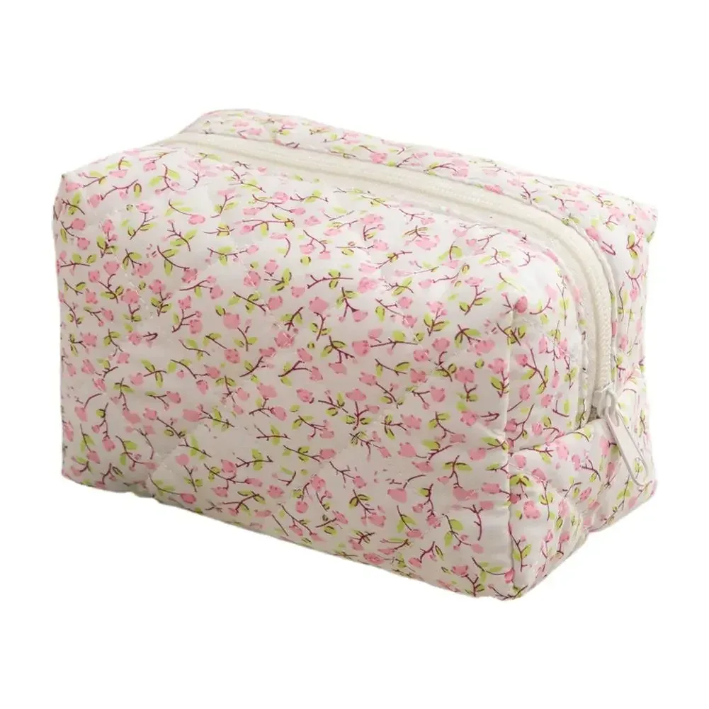 trousse de maquillage de voyage florale pour femmes, pochette de rangement pour articles de toilette de grande capacité, étui à cosmétiques souple b8h9