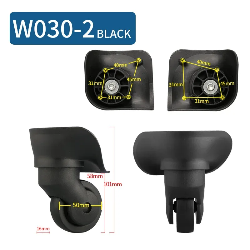 roues de remplacement pour bagages, valise sur roues de remplacement, accessoires pour bagages de 14 à 30 pouces, roues silencieuses pour roulettes à bagages