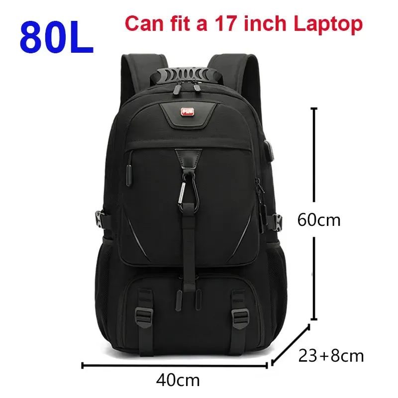 50l 60l 80l sac à dos de voyage pour femmes et hommes grande capacité en plein air étanche hommes voyage d'affaires sacs à dos femmes pochette d'ordinateur