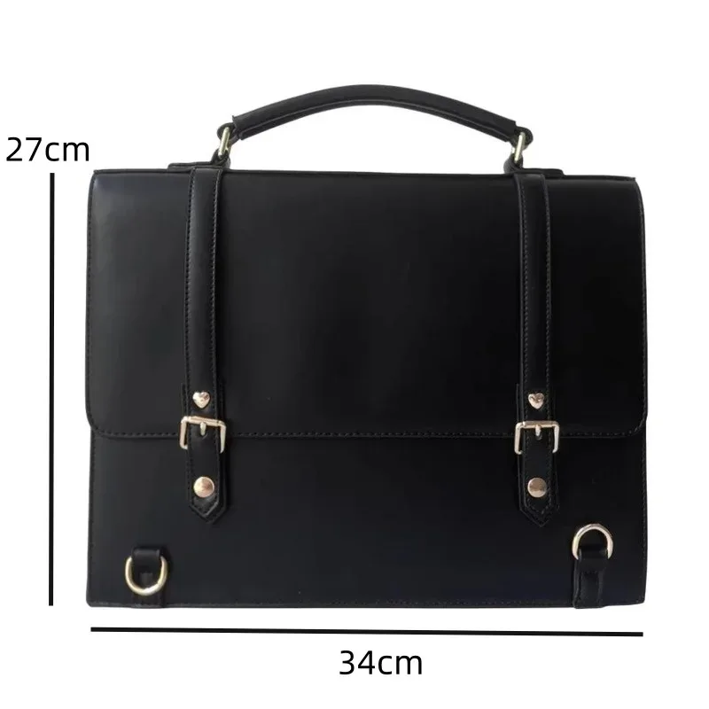 sacs à dos ita en cuir pu marron japonais transparent jk lolita, sacs de douleur, poche à rabat, sacs à bandoulière pour étudiants, sac de style preppy pour filles