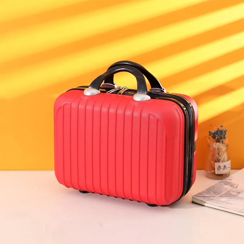 bagage à main portable de 14 pouces, sac à cosmétiques, organisateur de toilette, mini valise de voyage légère et étanche pour femmes, cosmétiques