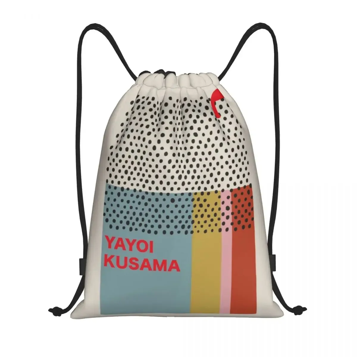 sacs à cordon d'exposition japonaise personnalisés yayoi kusama pour l'entraînement sacs à dos de yoga femmes hommes sac à dos de sport