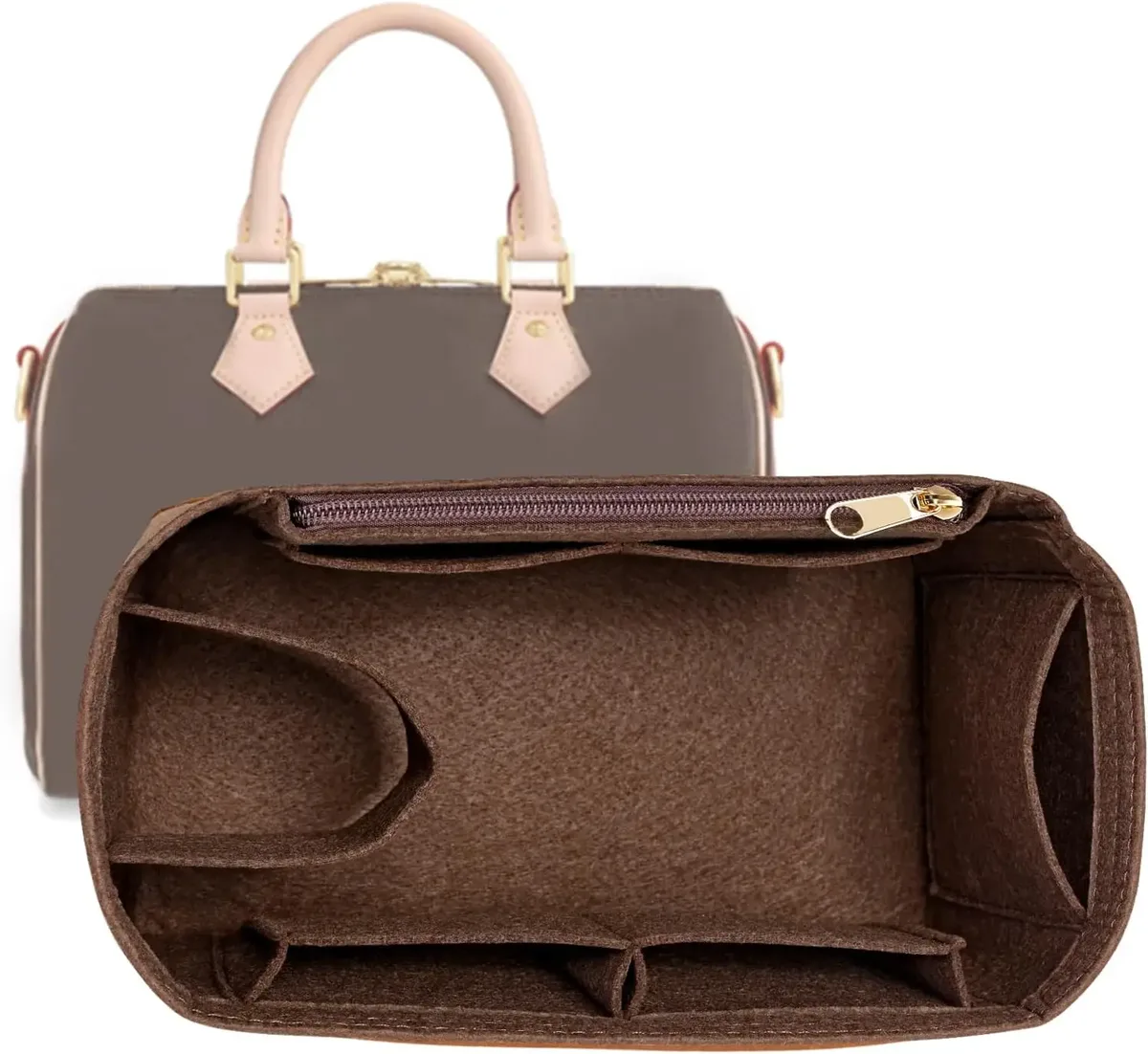 organisateur de sac à main en feutre épais, insert anti-affaissement, base protectrice pour sacs speedy, sacs fourre-tout et pochettes de luxe monogrammées