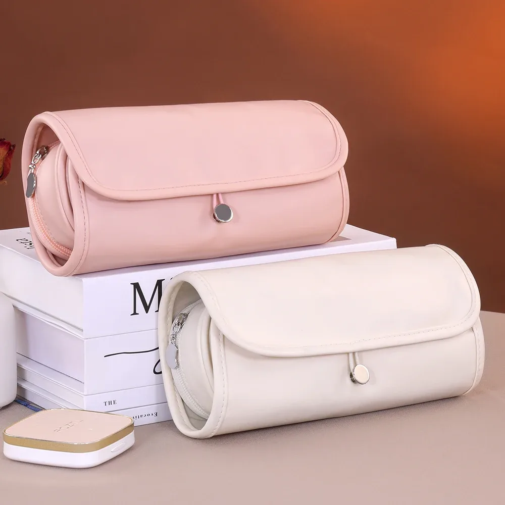grande trousse de maquillage multifonctionnelle, trousse de maquillage de voyage pour femmes, trousse de maquillage pliable portable tendance