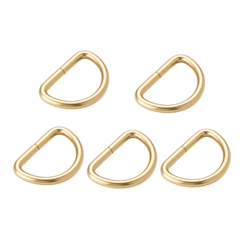 lot de 5 pièces en métal épaissi, anneaux en d semi-circulaires, boucles et chaînes pour sacs à main, sacs à dos, sangles, colliers de chien, accessoires diy