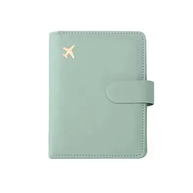 étui porte-passeport en cuir étanche avec porte-cartes de crédit, housse de voyage mignonne pour femme/homme avec boucle