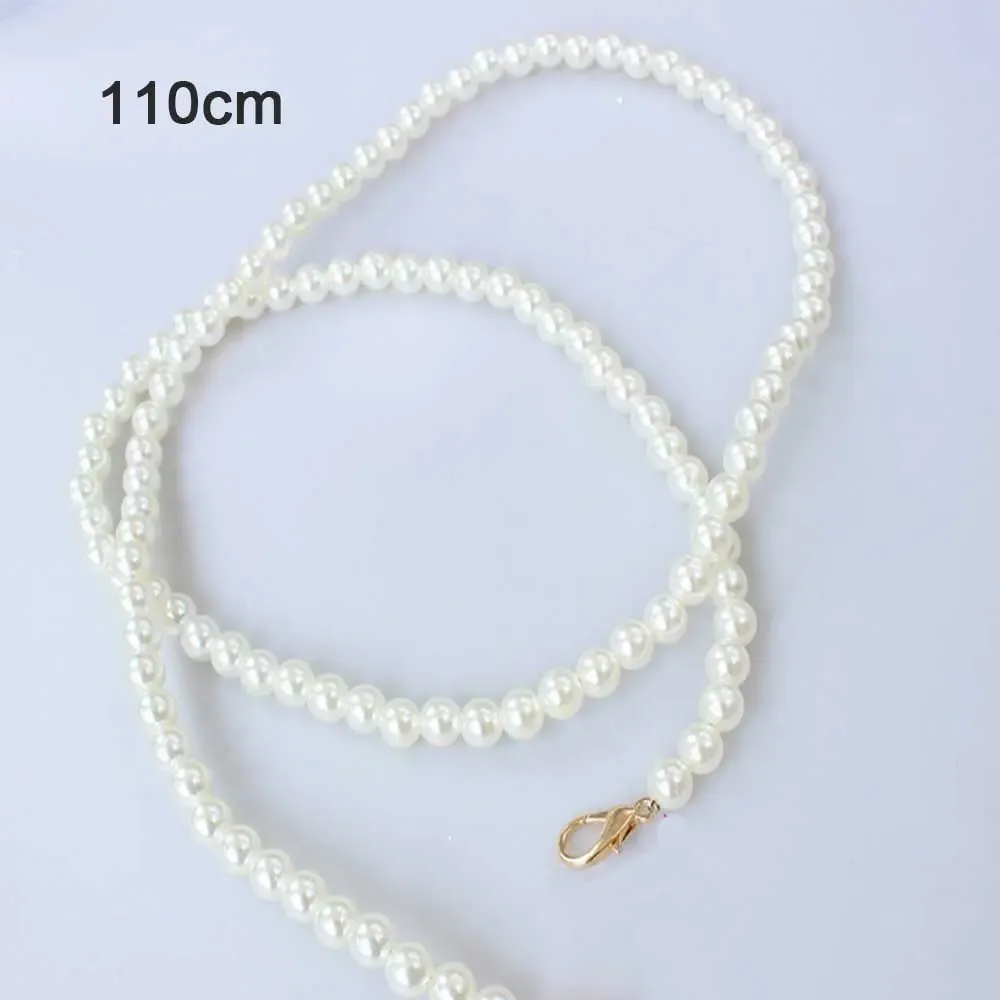 sangle de sac à main longue et durable pour femme, accessoire de sac, chaîne de sac perlée, chaîne de sac à perles, chaîne de sac fourre-tout perlée