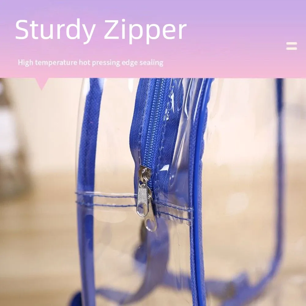 nouveau sac à dos transparent imperméable, petit sac à dos en pvc transparent, fermeture éclair, rangement, sacs à dos d'été