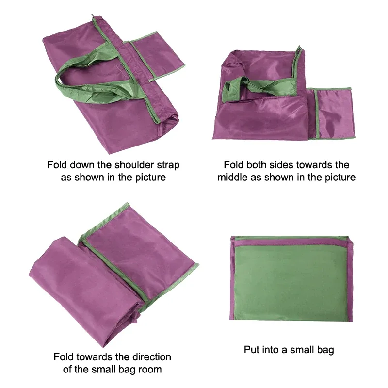 sac à bandoulière pliable, sac de shopping élégant et imperméable de grande capacité, pochette de rangement portable pour un usage quotidien