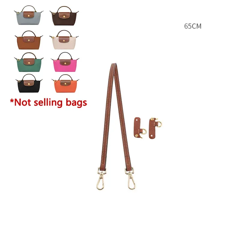 sangle d'épaule en cuir véritable adaptée au sac longchamp mini le pliage, accessoires de sangle de sac bandoulière sans perforation
