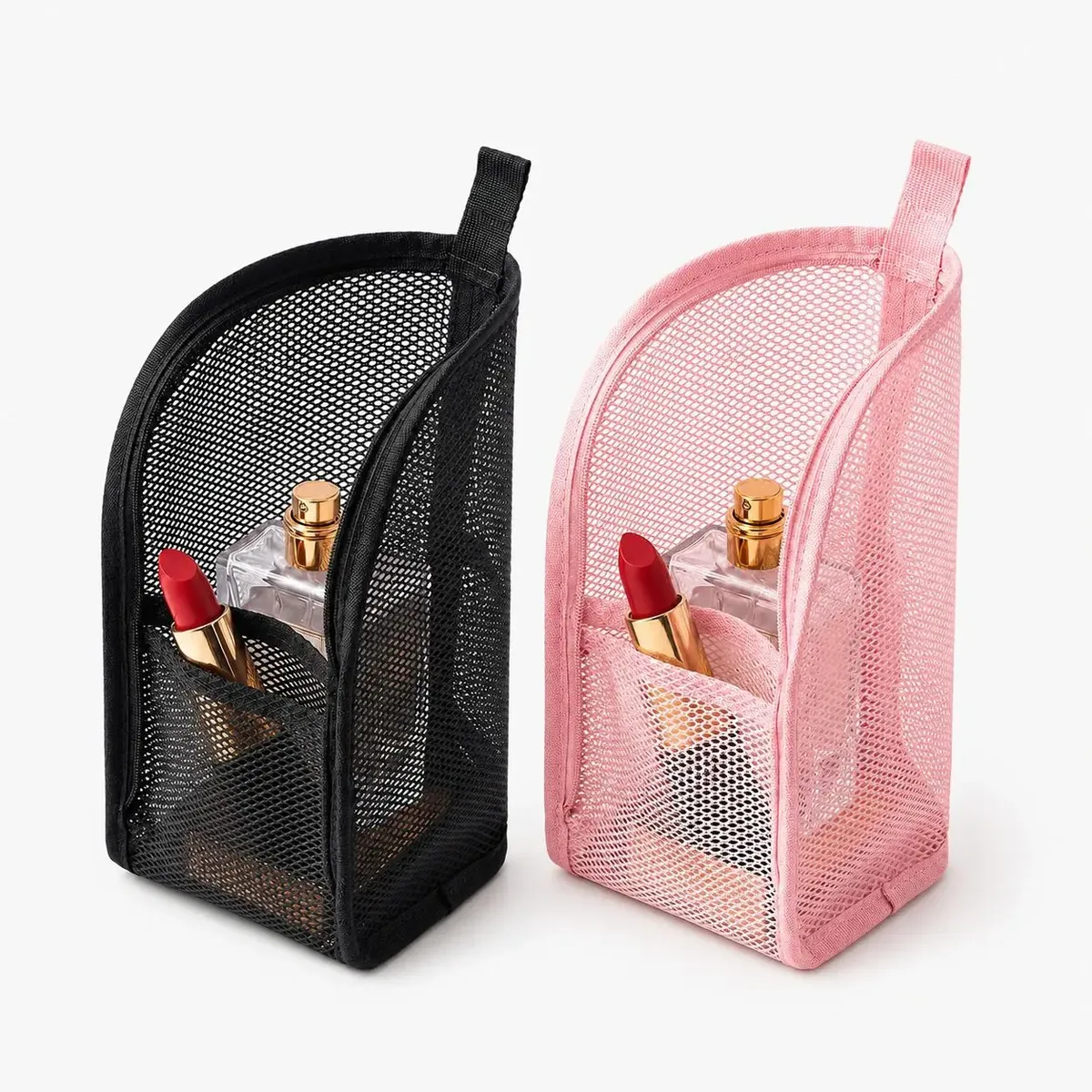 trousse de toilette en maille eva, sac de voyage portable pour cosmétiques, sac de maquillage à fermeture éclair pour femmes, sacs imperméables.