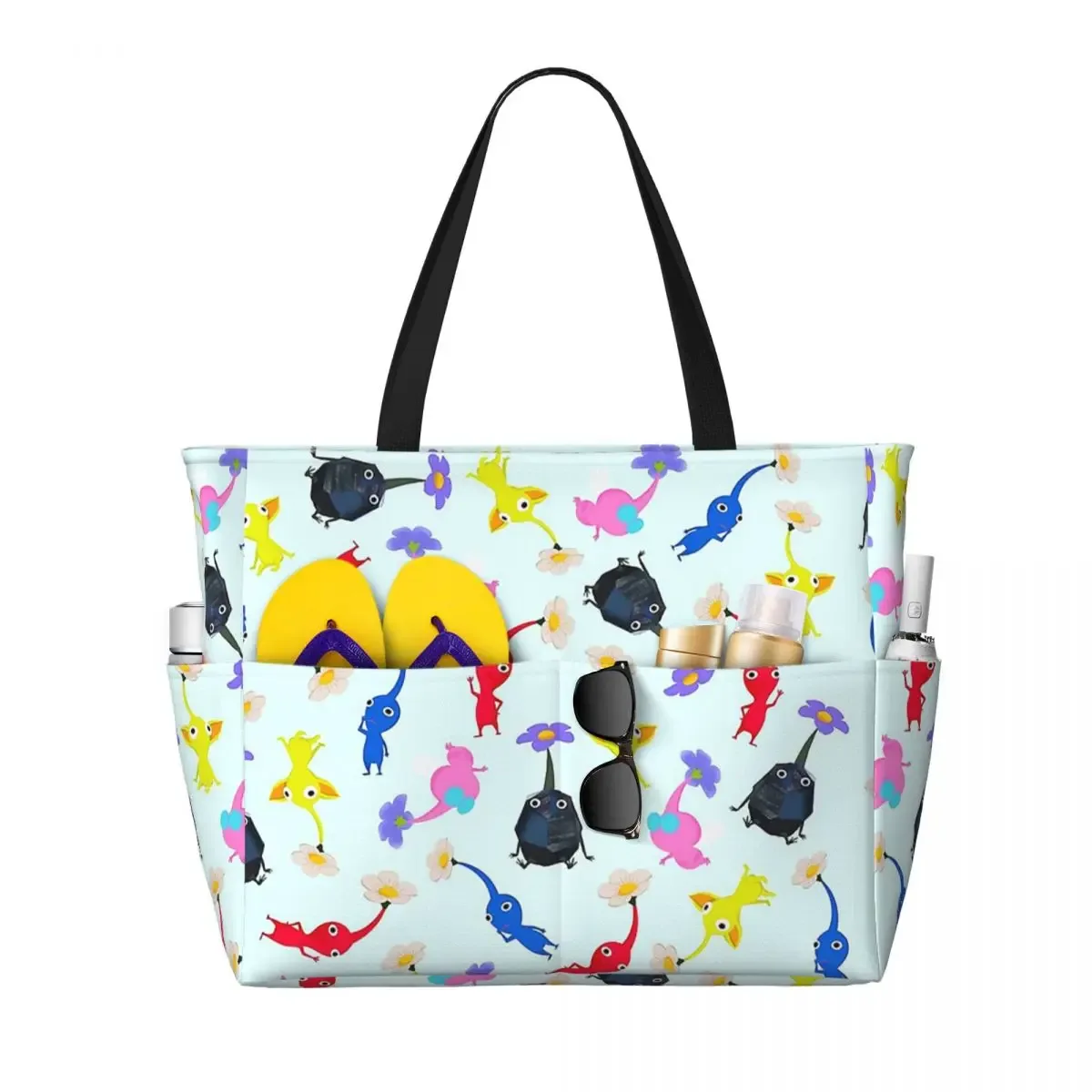 pikmin sac fourre-tout de plage sport gym yoga duffle grand sac fourre-tout femmes sac de voyage sac de fitness