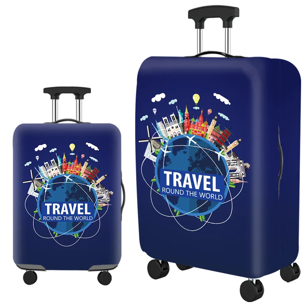 optics elastic world juste de protection pour bagages, fermeture éclair trempée, housses de valise pour sac de 18 à 32 pouces, housse de chariot, accessoires de voyage