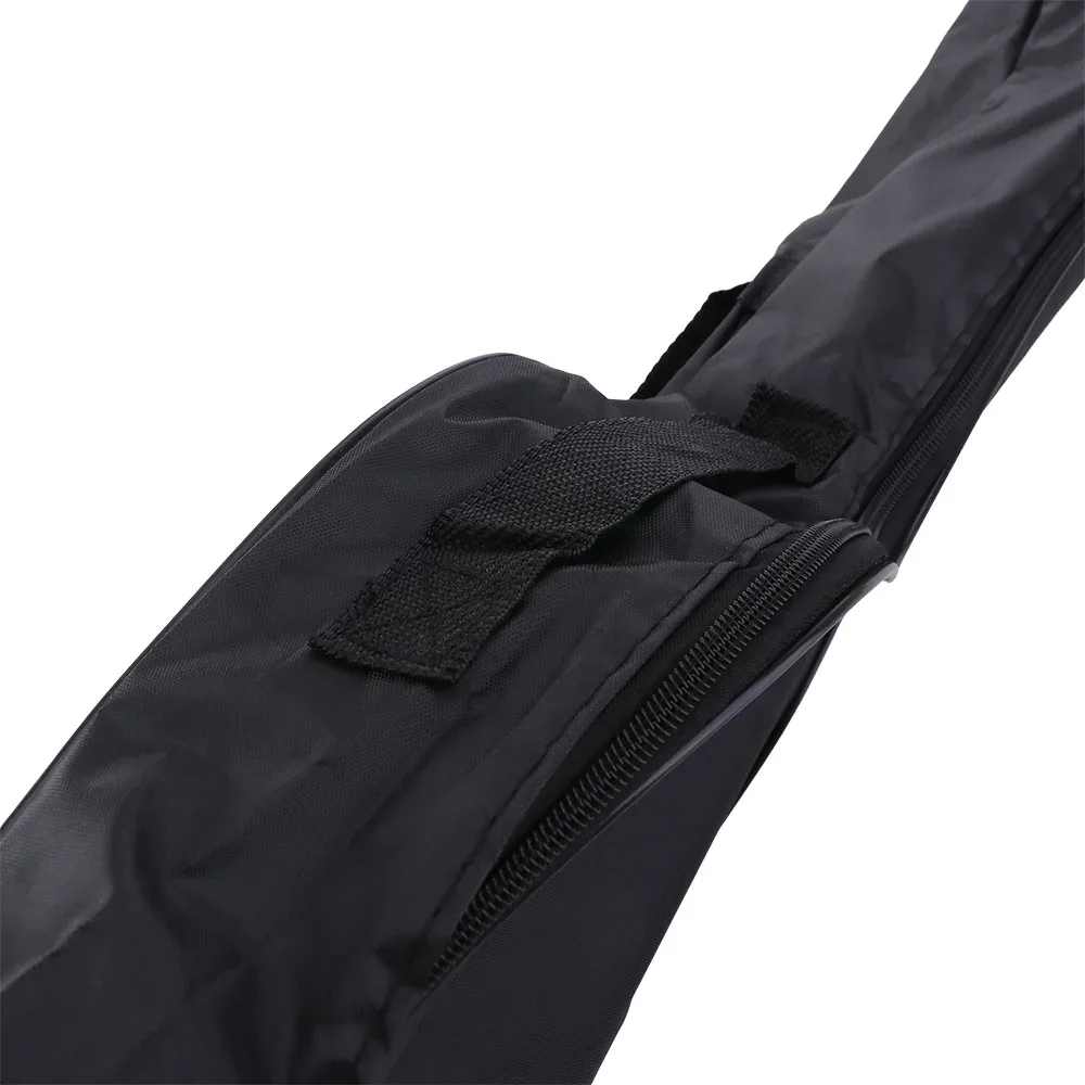 sac de guitare antichoc à sangle réglable, sac à dos de guitare en tissu oxford noir, sac à bandoulière simple imperméable avec fermeture éclair et poignée