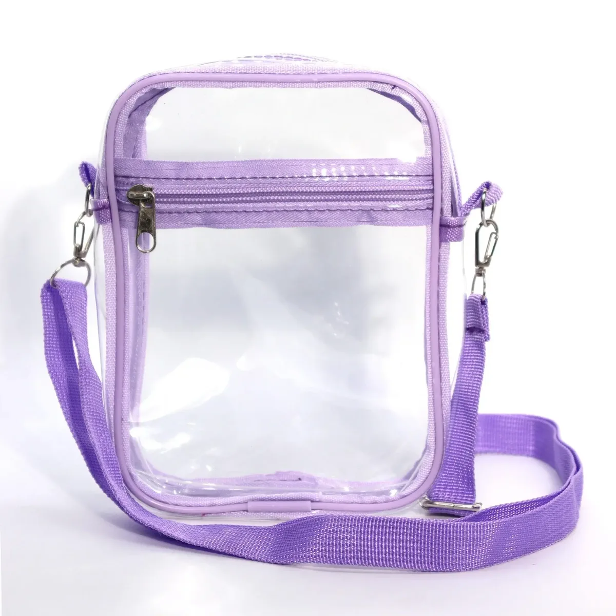sac à bandoulière transparent avec fermeture éclair et sangle réglable, idéal pour les concerts, les stades, les voyages et l'usage quotidien pour femmes
