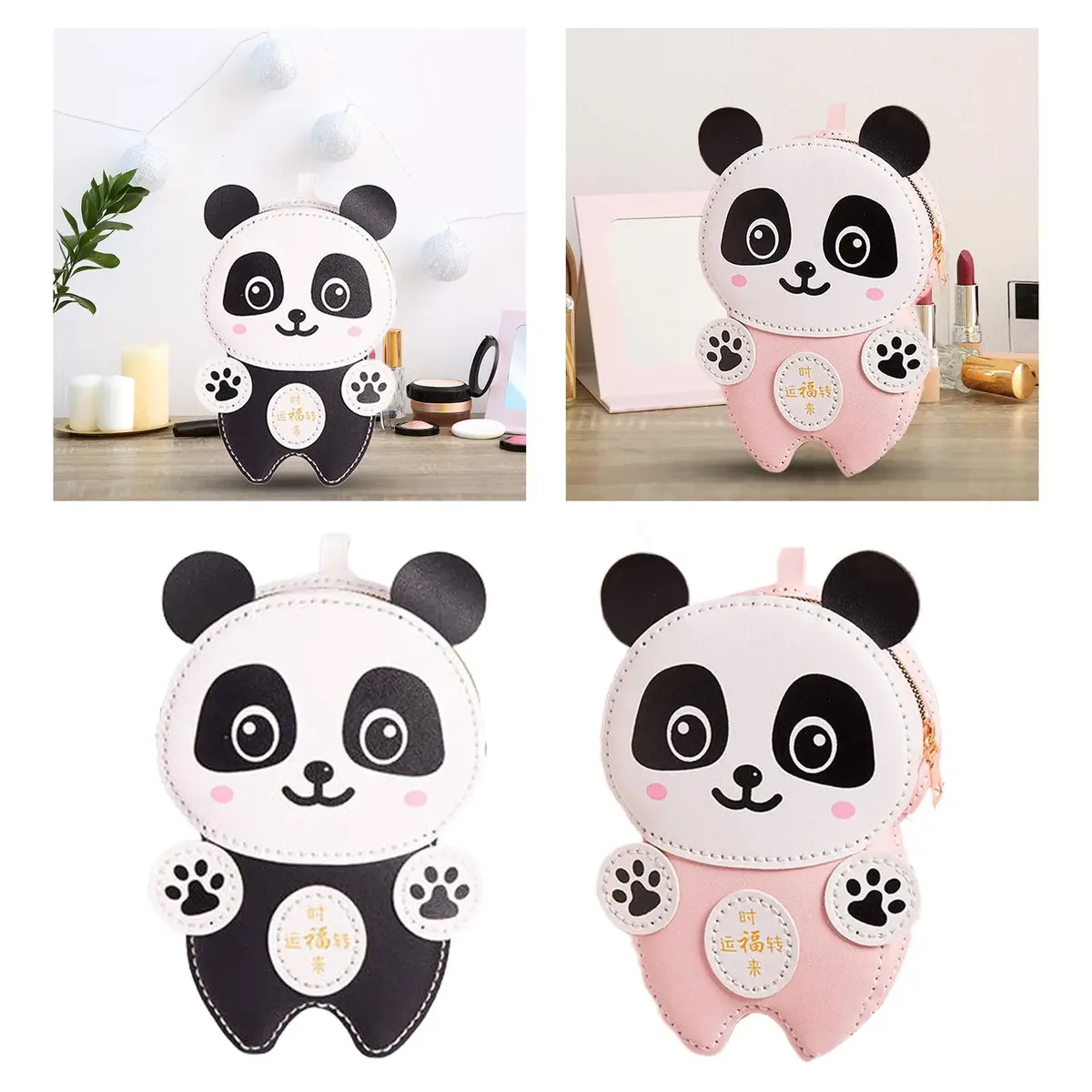 kit de matériel de fabrication de sacs, bricolage, panda de dessin animé en cuir pu, tricot à la main, artisanat, sac à bandoulière pour débutants, adultes, enfants et filles