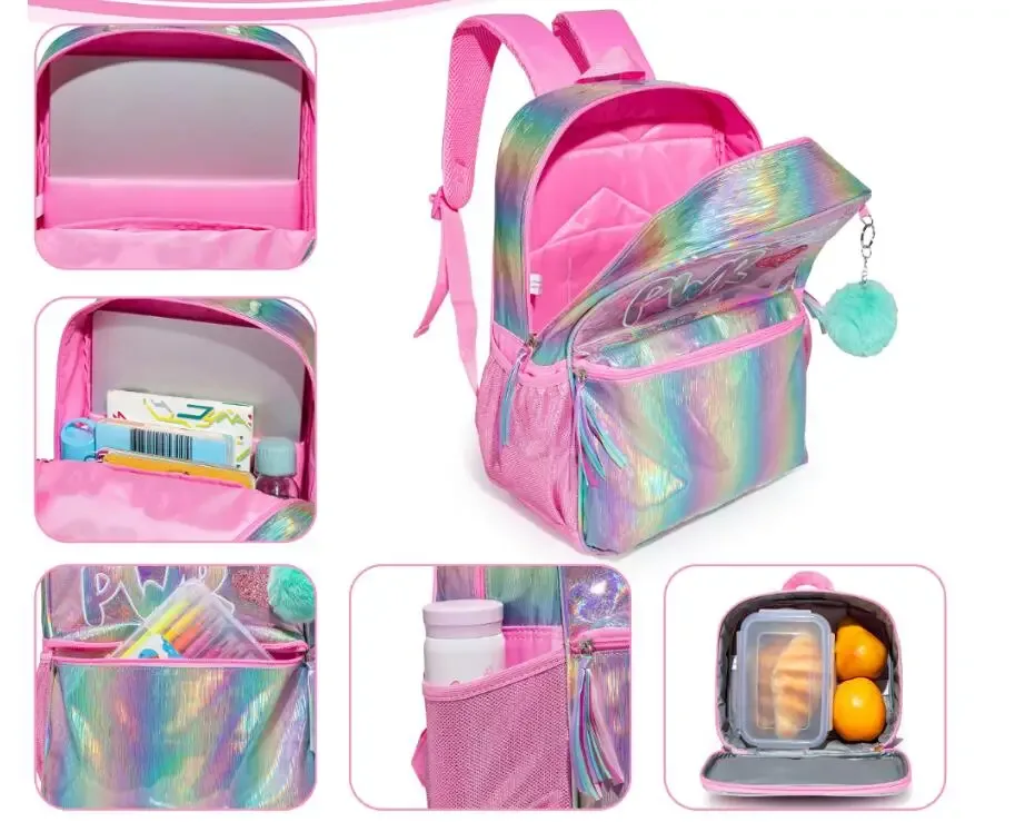 cartable pour enfants 16 pouces sac d'école ensemble 3 pièces sac à déjeuner sac à stylos pour filles sac à dos d'école pour filles ensemble de sac à dos pour fille d'âge préscolaire
