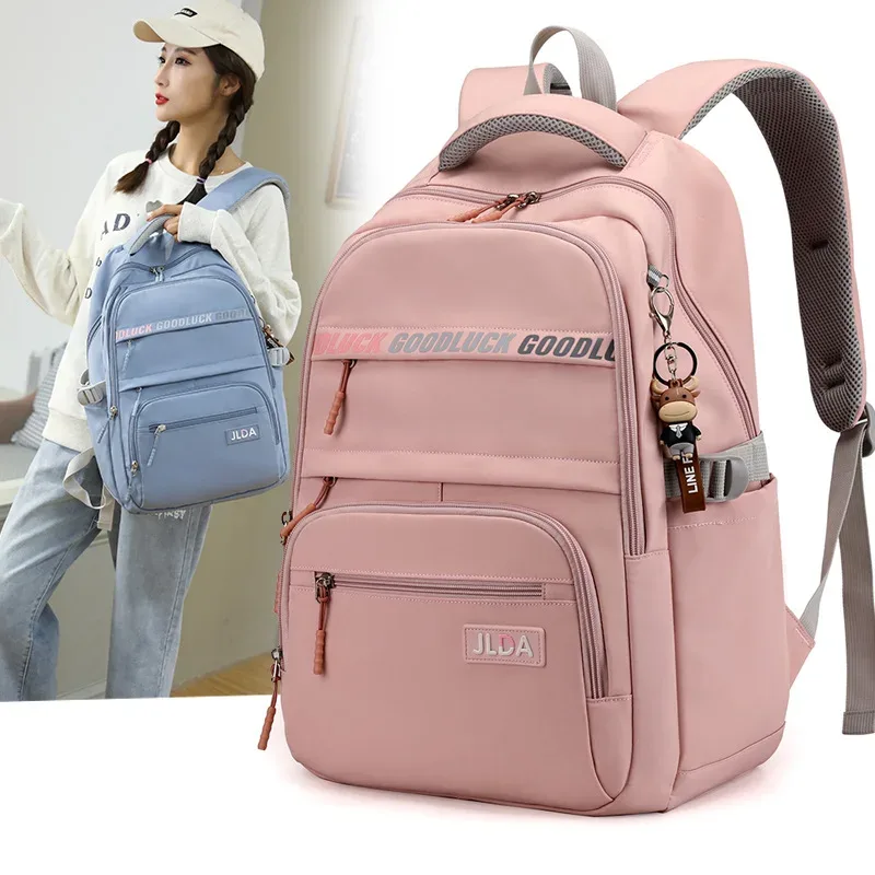 Sac à Dos en Nylon pour Adolescentes d'École, Décontracté, pour Femme